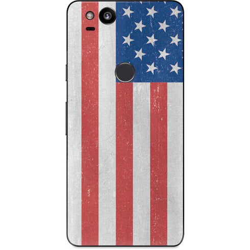 American Flag Distressed Google Pixel 2 Skin